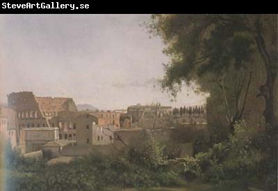 Jean Baptiste Camille  Corot Le Colisee Vue prise des Jardins Farnese (mk11)